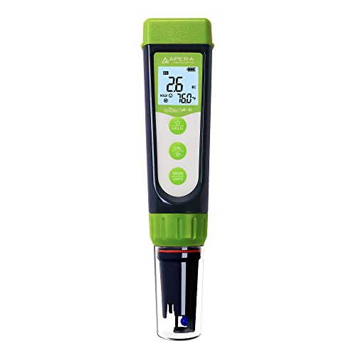 Apera Instruments AI104G GroStar Series GS4 pH/EC/500ppm/700ppm Combo 5-in-1 Pen Tester Kit with Replaceable Double-Junction pH/EC Probe for Hydroponics Water Quality Testing, Gen II - style: pH/EC/ppm