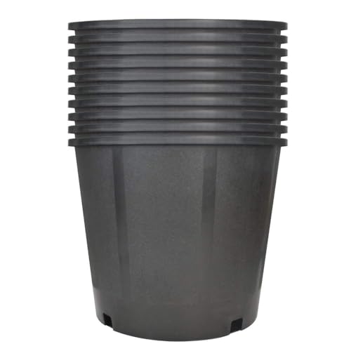 3 Gallon Nursery Pot 10-Pack 3 Gallon Plastic Garden Planter Pots Flower Seedling Injection Molded Container Seed Starting Pot Set for Indoor Outdoor Plants Seedlings Vegetables Black - size: Standard 3 Gallon