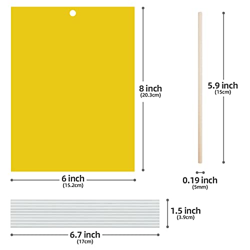 Kensizer 10-Pack Fruit Fly Trap, Yellow Sticky Gnat Trap, 6x8 in - size: 10-Pack