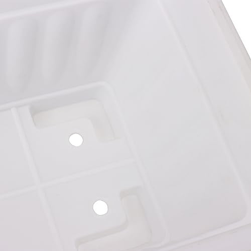 JOIKIT 6 Packs 17 Inch White Plastic Flower Window Boxes Planters with Drainage Holes & Tray, Rectangular Long Vegetable Flower Windowsill Box Planter Pot with Plant Label for Garden Patio Balcony - color: White