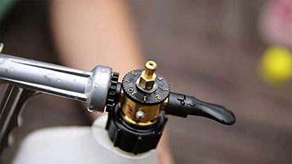 Rocky Mountain Goods Hose Sprayer - 16oz Bottle - Small 7.5" x 7.5" Size - for Spraying Fertilizer, Soap, Pesticide, Chemical, Insecticide - Dilution Adjuster - Nozzle Angle Guide for Trees/Garden