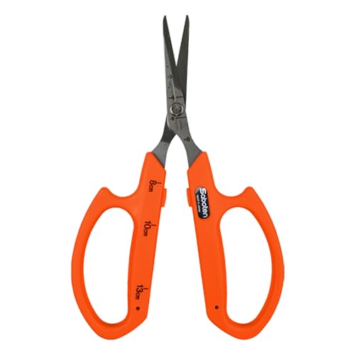 Saboten Stainless Steel Straight Blade Trimming Scissors Orange PT-12 160mm Precision Gardening Bonsai and Floral Shears Made in Japan - color: Orange, size: Stainless Steel Straight Blade