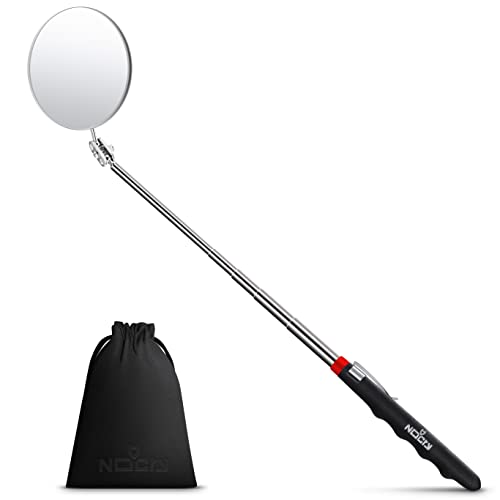 NoCry Heavy Duty Telescoping Inspection Mirror — 3.23 Inch Round Mirror - style: Telescoping Inspection Mirror
