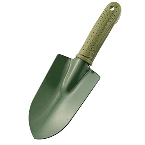 Garden Tool Shovel for Digging Gardening Trowel for Lawn Planting Alloy Spade Plastic Handle Anti Slippery - color: Green Short Handle