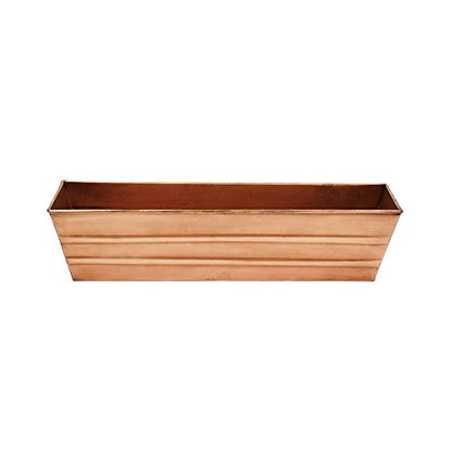 Achla Designs Copper PlatedWindow Flower Box Planter-Small (22" L x 6" W x 5" H) - color: Copper, size: Small
