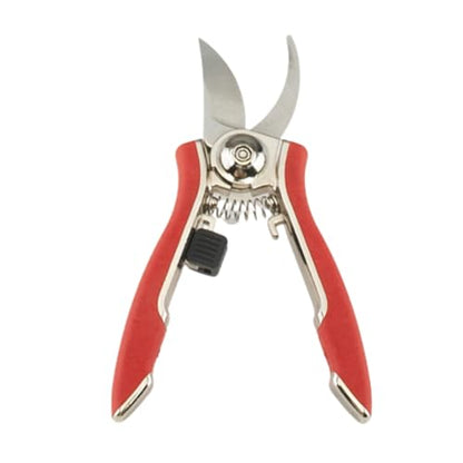 Dramm ColorPoint Stainless Steel Compact Garden Pruning Shears, Hand Pruner, Garden Clippers, with Heavy Duty Blade and Easy grip Handle, Red - color: Red, style: Classic