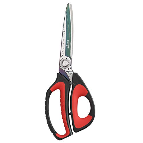 LIVINGO 10" Heavy Duty Multipurpose Shears for Shop & Garden (Red/Black) - color: Red &Black