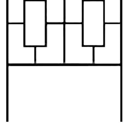 Panacea Black Metal Modern Climbing Plant Garden Trellis, 78" H, Set of 2