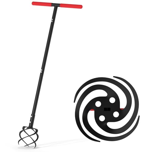 Hand Tiller Garden Tool, Twist Tiller for Gardening with Long Handle, 44.3-inch Garden Claw Hand Tool for Lawn Aerator, Hand Cultivator Tiller Tool for Garden Beds, Plant Box