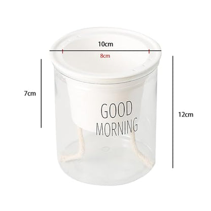 2PCS Self Watering Planters 4.71 Inch Self Watering Pots for Indoor Plants, African Violet Pots with Wick Rope, Flowers, Succulents, Herb, House Plants - color: Transparent