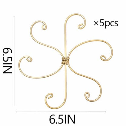 5PCS Monstera Plant Support Hooks - 6.5" Durable Metal Stabilizers - size: 6.5 x 6.5 inches