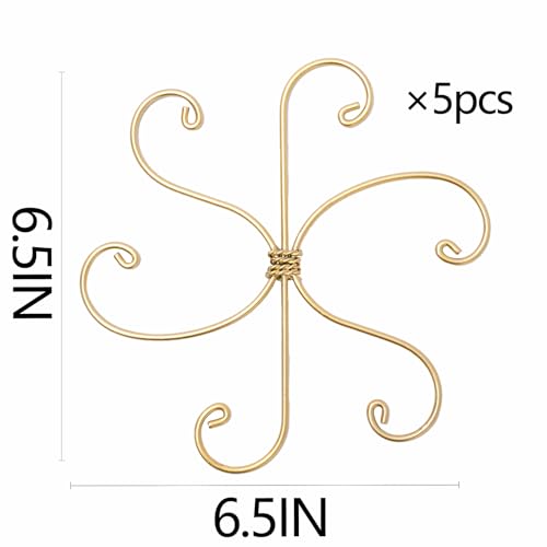 5PCS Monstera Plant Support Hooks - 6.5" Durable Metal Stabilizers - size: 6.5 x 6.5 inches