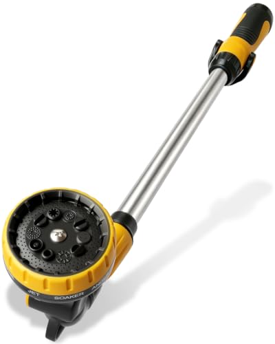 Flower Watering Wand,Garden Watering Wand for Hose 25-34 Inch Long Reach Sprayer Wand Built-in Check Valve Adjustable Water Flow No Leak Design Ideal for Hanging Baskets Plants Lawn and Outdoor Use - size: 26-33 inch