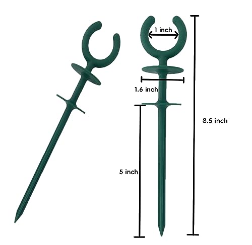 20 Pcs Green Garden Hose Guide Stakes