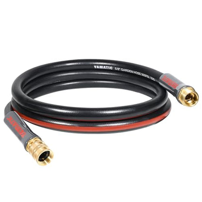 YAMATIC Female to Female Short Garden Hose 5/8 in x 5 ft, 2 in 1 Dual Use Heavy Duty Leader Hose with Solid Brass Connector, All-Weather Water Hose, Burst 300 PSI - size: 5' (feet) Double Females
