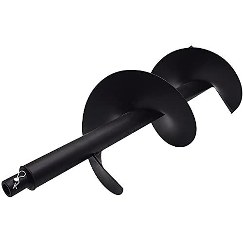 ALL-CARB Auger Drill Bit 10 inch Garden Spiral Drill Bit Earth Auger Bit Post or Umbrella Hole Digger with 3/4 Shaft - size: 10inch