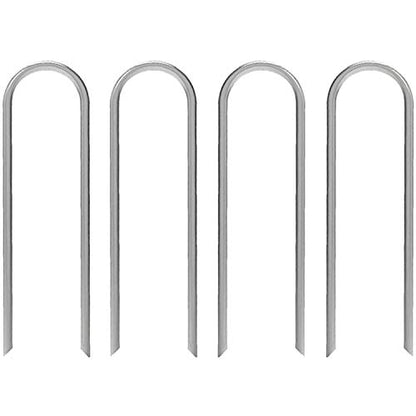 AAGUT U Shaped Garden Stakes 6 Inch, Galvanized Landscape Staples for Tube - size: 6" x 200 Pcs
