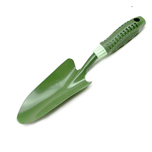 Garden Tool Shovel for Digging Gardening Trowel for Lawn Planting Alloy Spade Plastic Handle Anti Slippery - color: Green Long Handle