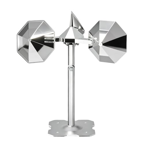 Bird Scare Reflective Device,Silver, Wind Powered Spinning,Bird Scare for Outside, Keep Pigeon Woodpeckers and Seagull Away for Garden Patio Yard,1PCS