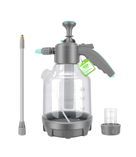 3L Pump Sprayer with 12-Inch Long-Reach Flexible Wand for Garden