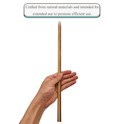 HAHIYO 16Inches 40Pcs Natural Carbonized Bamboo Plant Stake Wood Garden Stake Bamboo Rod Wooden Plant Support Floral Stick for Orchid Tomato Potted Indoor Outdoor Gardening - size: 16In-40P
