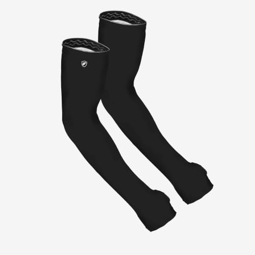 FARMER'S DEFENSE Gardening Arm Sleeves|UV Cooling Protective Sleeve Women & Men|Anti-Scratch Cover Sun UPF Outdoor Protection - Black - S/M - color: Black, size: Small-Medium
