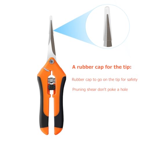 4 Pack Pruning Shears 6.5 Inch Stainless Steel Garden Scissors - color: Orange Green