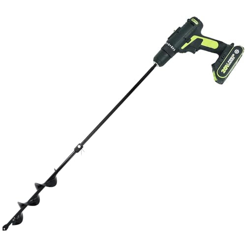 Auger Post Hole Digger 3" Wide 32" Deep - Earth Auger - Trench Digger - Hole Digger Tool for Fence Posts - Electric Post Hole Digger Handles - style: 3" X 32"