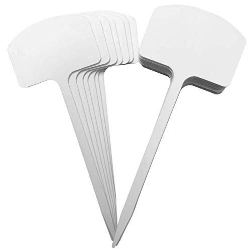 Durable Extra Thick T-Style Plastic Plant Labels Nursery Garden Labels Pot Plant Marker Garden Stake Tags - 20 pcs (8 in x 2.6 in) - size: 8 in x 2.6 in
