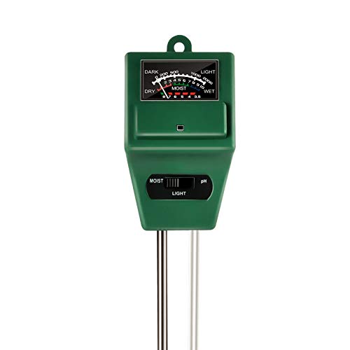 iPower 3-in-1 Soil Moisture/Light/pH Meter for Plant Care Sensor Kits for Home and Garden Lawn, Farm, Indoor & Outdoor Use, Square, Grass Green, 1 Pack - size: Square, style: 1 Pack