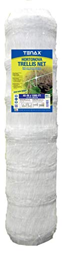 TENAX 1A150281 Hortonova Plant Trellis Net, 48" x 1,000' White - size: 48" x 1,000'