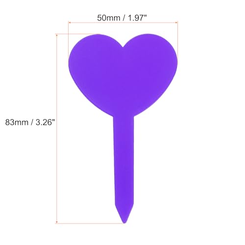 HARFINGTON 150pcs Plastic Plant Labels 3.26" x 1.97" Reusable Waterproof & Sun-Proof Garden Tags for Nursery Potted Herbs Flowers, Purple - color: Purple