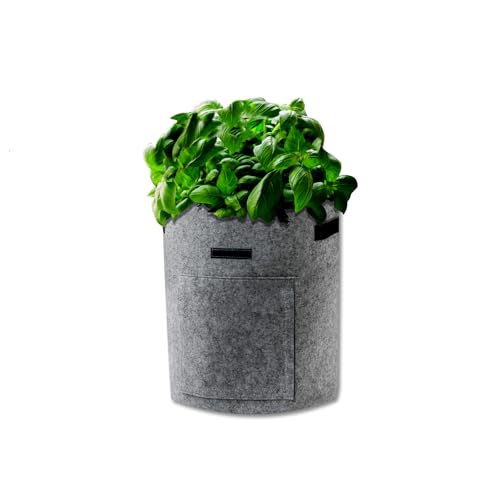 Trademark Innovations 10 Gallon Grow Bags Potato Bags for Growing Potatoes Fabric Planters Grow Bags with Handles and Harvest Window (Set of 4)