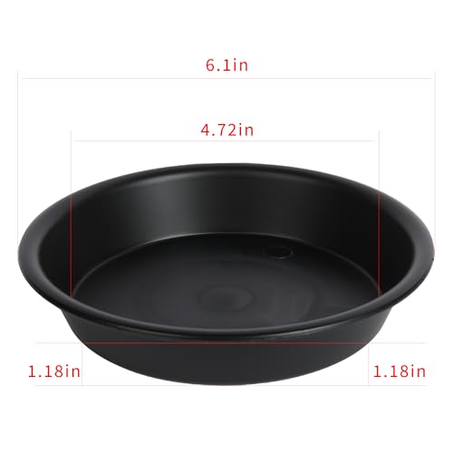 6 Pack 6 Inch Plant Saucer Tray, Heavy Duty Plastic Plant Pots Dray Tray, Black - color: Black, size: 6"(6Pack)