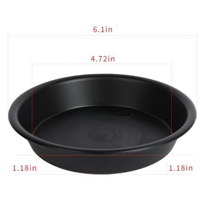 6 Pack 6 Inch Plant Saucer Tray, Heavy Duty Plastic Plant Pots Dray Tray, Black - color: Black, size: 6"(6Pack)