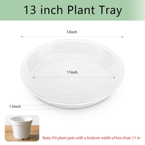 6Pack Plant Saucer, 3 5 7 9 11 13 15 17 19 21 in Plastic Plant Tray - size: 13 Inch