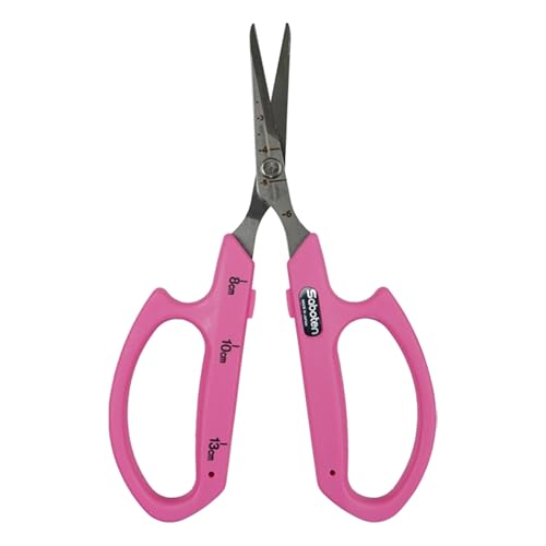Saboten Stainless Steel Straight Blade Trimming Scissors Pink PT-12 160mm Precision Gardening Bonsai and Floral Shears Made in Japan - color: Pink, size: Stainless Steel Straight Blade