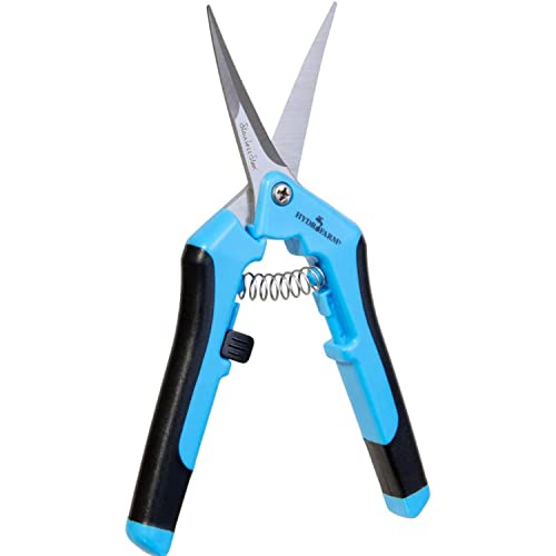 Hydrofarm HGPP400C Precision Curved Blade Pruners, Blue, Garden Shears