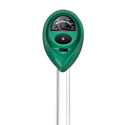 iPower 3-in-1 Soil Test Kit, Soil Moisture/Light/pH Meter for House Plant, Garden, Lawn, Farm, Ideal for Indoor & Outdoor Use - size: Round, style: 1 Pack