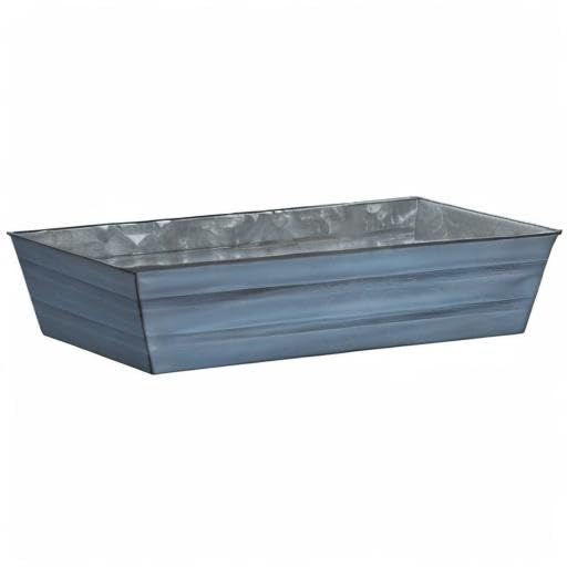 Achla Designs Galvanized Window Flower Box Planter-Nantucket Blue-Small (22" L x 6" W x 5" H) - color: Blue, size: Small