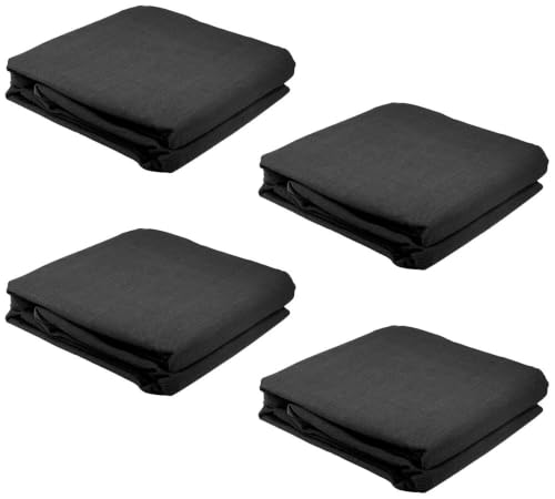 Mytee Products 4 Pack 8'x10' Black 70% Shade Mesh Tarp for Outdoor w/Grommets - 6 Oz Extra Durable Heavy Duty Mesh Tarps for Dump Truck, Rolloff Trucks - Mesh Shade Net Cloth for Sun, Plant, Patio - color: Black, size: 8' x 10'