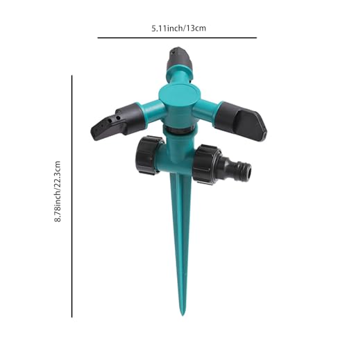 360° Rotating Adjustable Sprinkler - High-Pressure Watering System for Lawn, Garden & Yard Irrigation | Easy Install | Durable Design