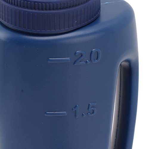 Handheld Fertilizer Spreader, Crop Spreading Salt Sowing Pot Hand Held Grass Seed Spreader Weed and Feed Spreader for Seeds, Fertilizer, Salt, Adjustable Hole Size (Blue)