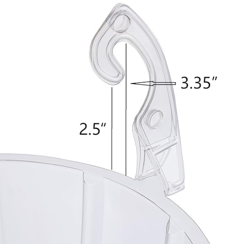 Idyllize 5 Piece of 10 Inch Clear Plastics Plant Saucers Drip Pans for Hanging Basket Indoor and Outdoor (10'')
