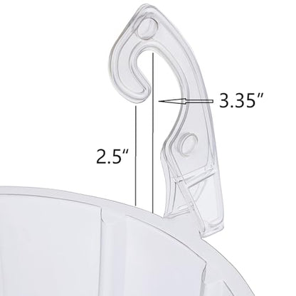 Idyllize 5 Piece of 10 Inch Clear Plastics Plant Saucers Drip Pans for Hanging Basket Indoor and Outdoor (10'')