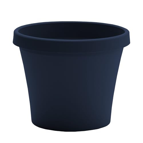 Bloem Terra 12" Plastic Planter, 3.5 Gallon, Navy, 6-Pack - color: Navy, size: 12" (Pack of 6)