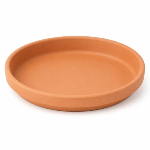 10 Inch Terracotta Round Plant Saucer, Natural Clay Drip Tray