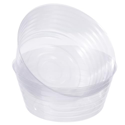 M METERXITY 5 Pack Planter Saucers - Thin Plastic Plant Tray Flowerpot Drip Trays Round Apply to Outdoor/Garden (8 Inch, Clear) - size: 8 Inch