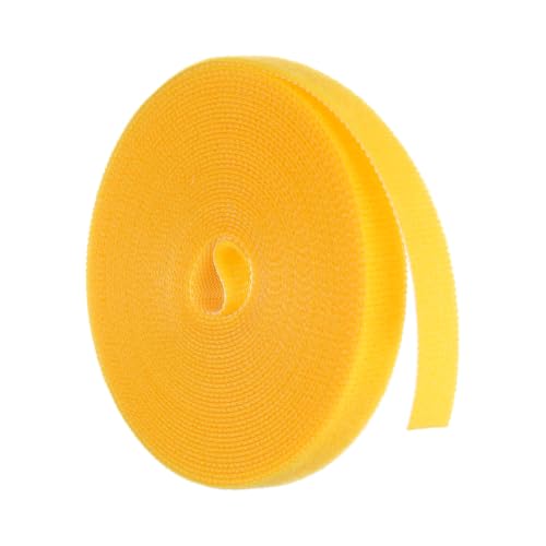 HARFINGTON Garden Plant Tape 16.4ft 25/64" Reusable Ties Strap Yellow - color: Yellow, size: 16.4ft x 25/64"