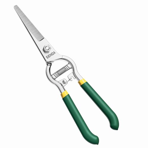 8" Pruning Shears, Dual-Color Coated Garden Scissors with Non-Slip Ergonomic Handle, Bypass Pruning Shears for Gardening, Trimming & Branch Cutting - style: 8'' grape shears